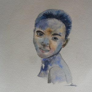 woman portrait watercolor painting