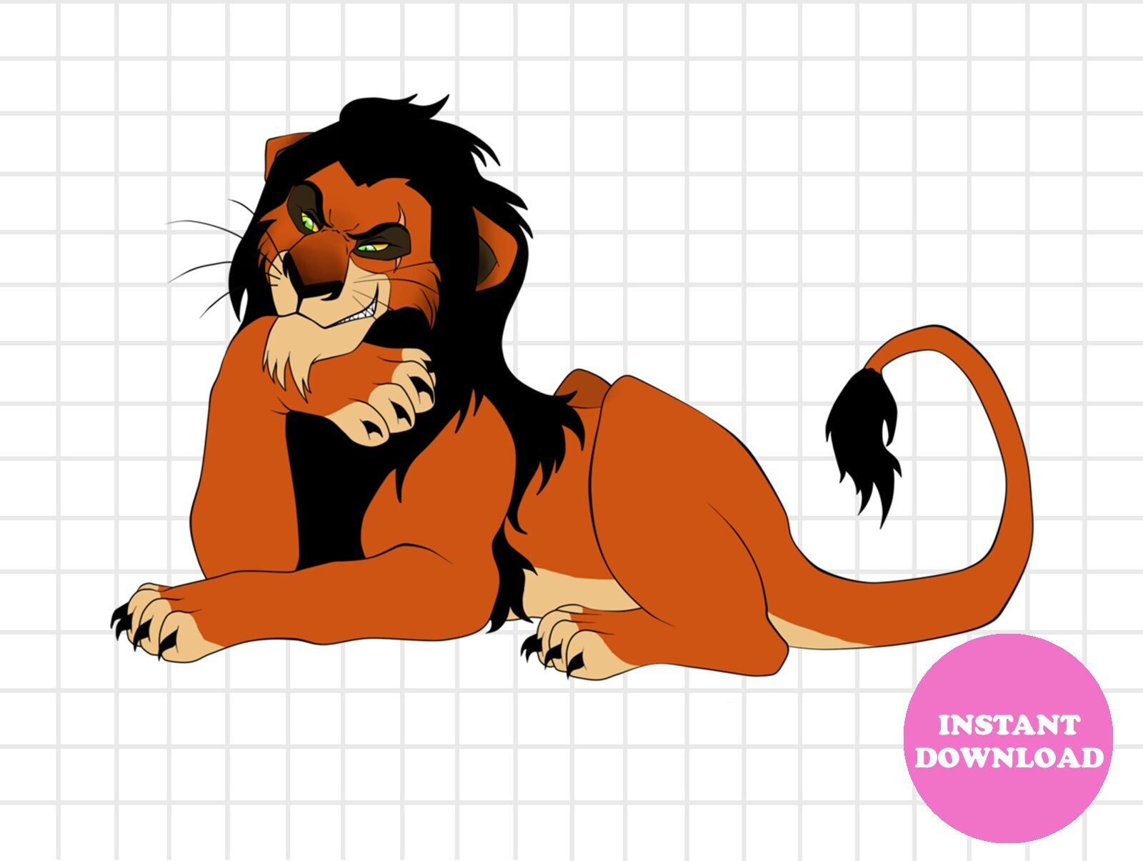 Lion King Scar Svg Layered Item Clipart Cricut Digital Etsy