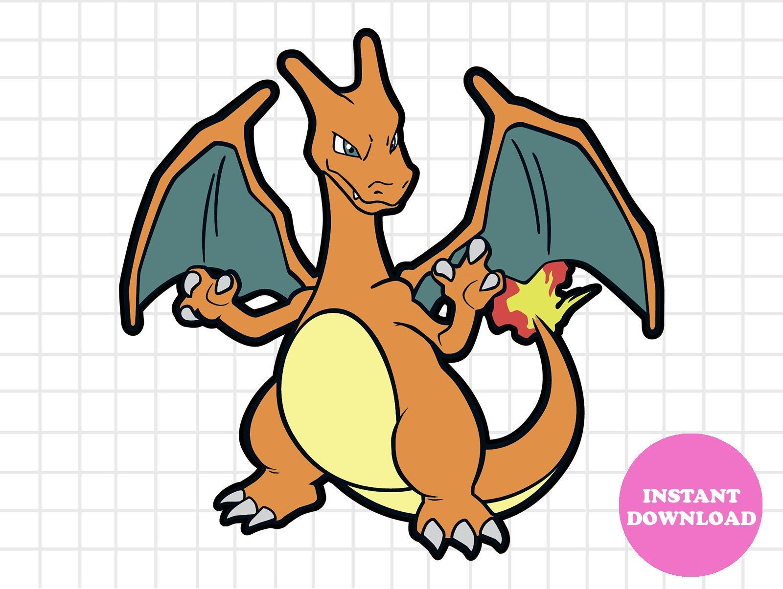 Charizard Pokemon Gold Digital Art by Jo Kiwi - Fine Art America