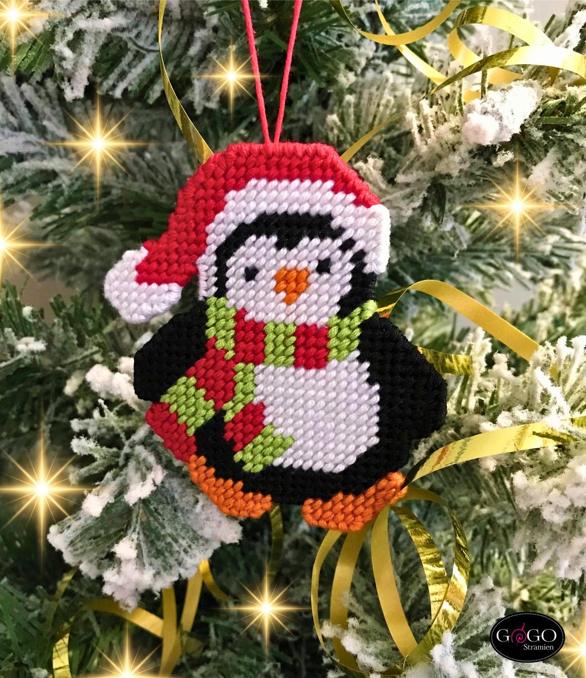 Needlepoint Ornament - Baby's 1st Christmas Penguin 2025 main image 1