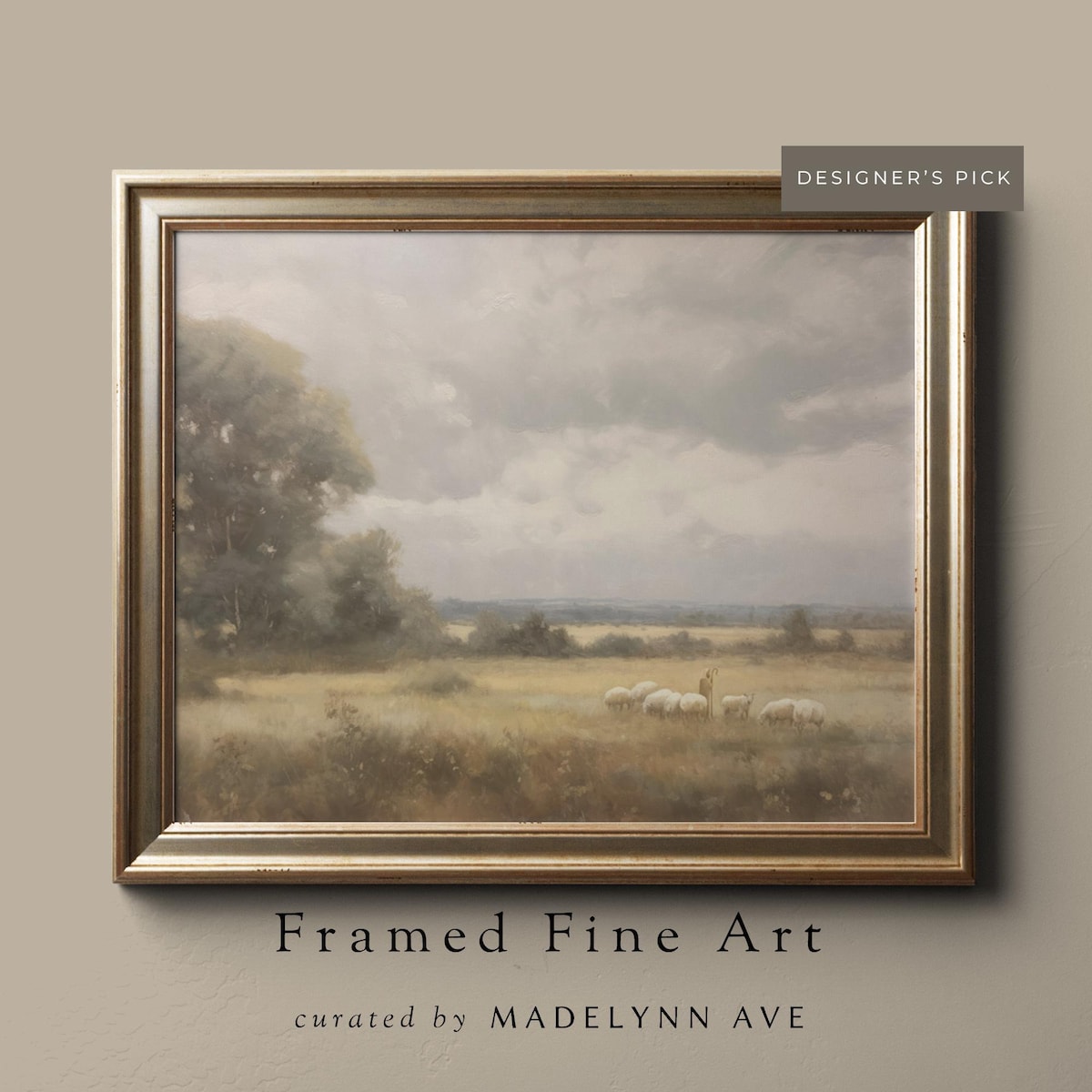 Framed Modern Christian Art, the Lord is My Shepherd Art