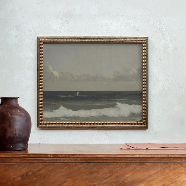 Jesus Walking on Water Art Print - Christian Wall Art, Seascape Faith Decor, Modern Biblical Religious Artwork - Jesus Calms the Storm