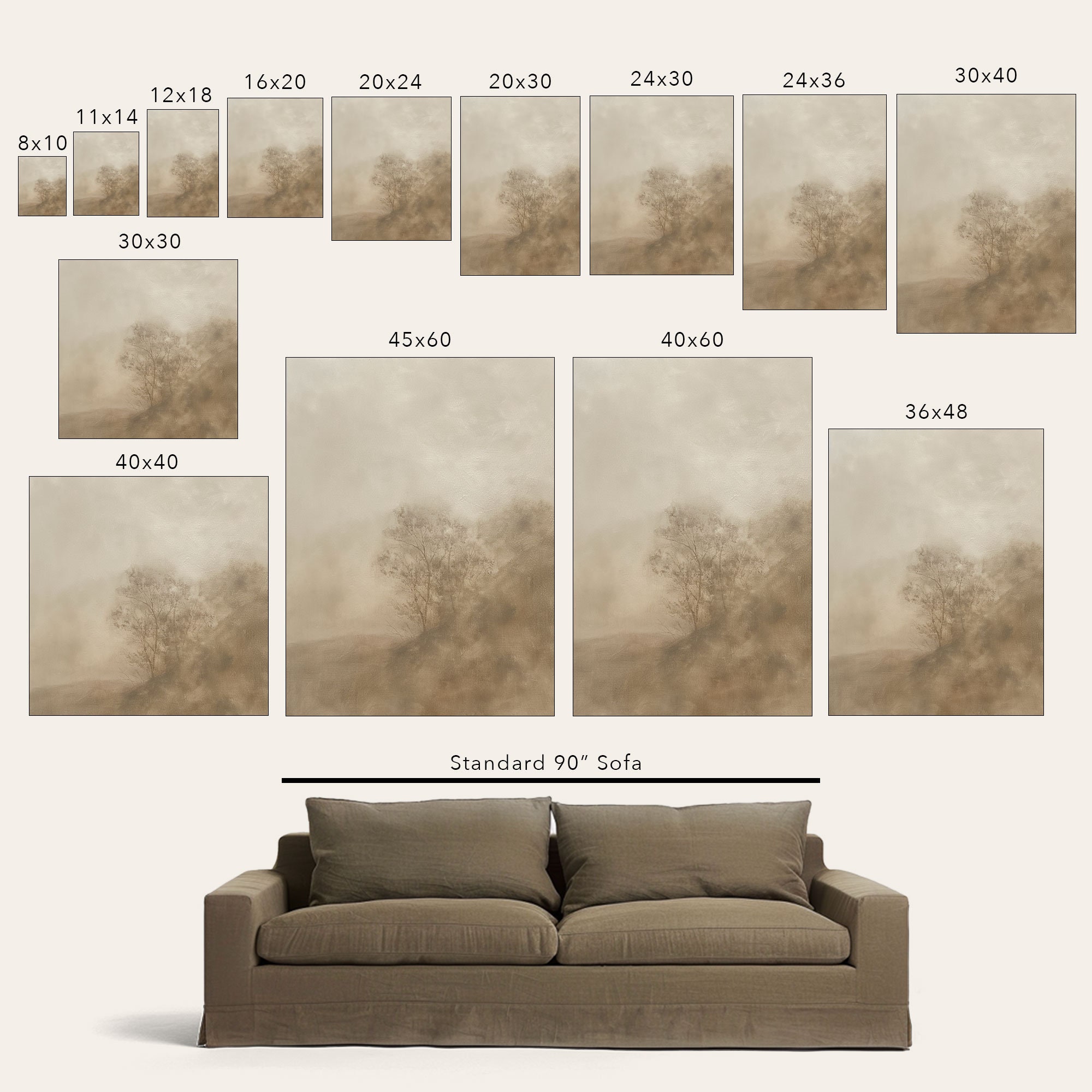 Framed Sepia Art Print, Wall Art for ...