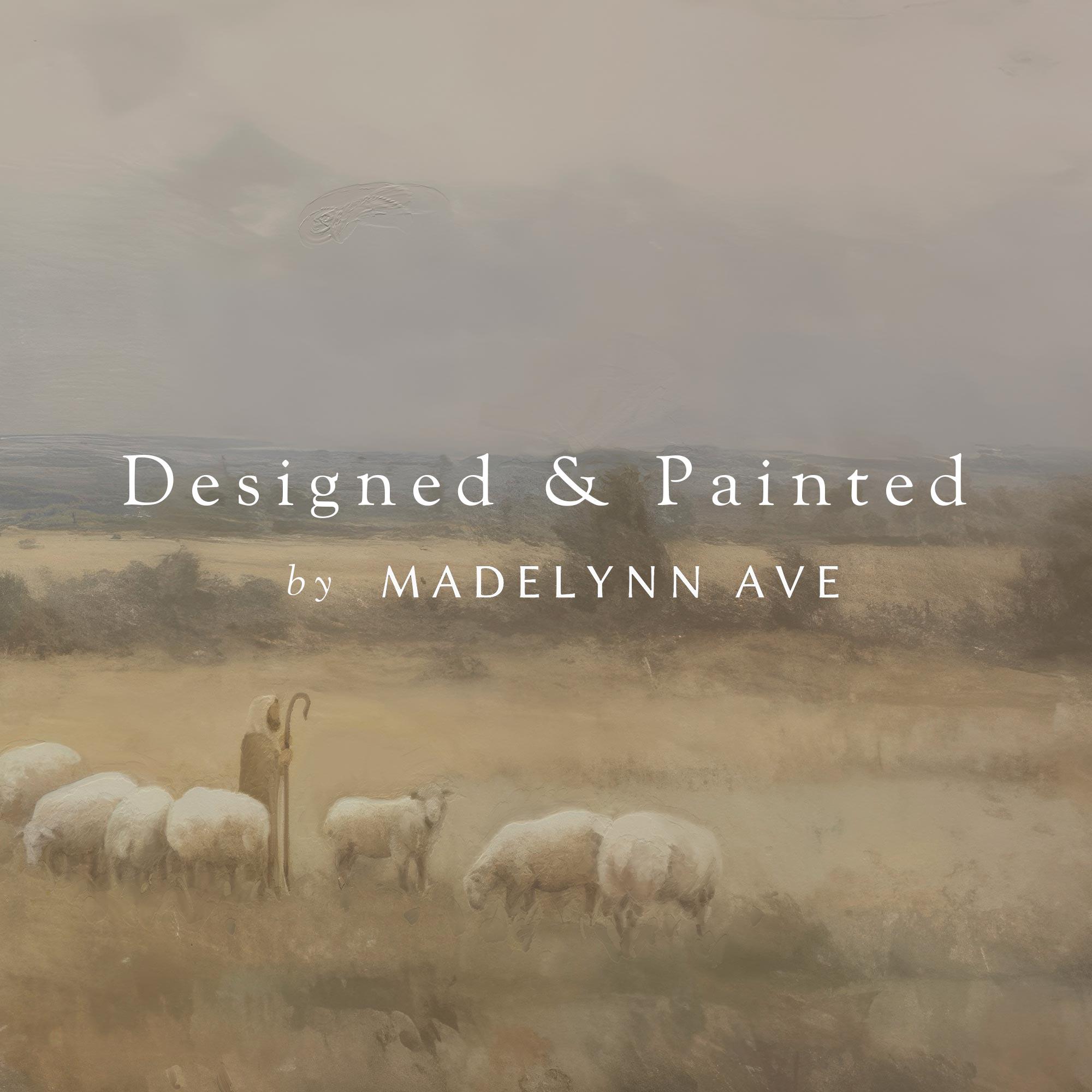 Framed Neutral Christian Art Print - the Lord is My Shepherd (vertical ...