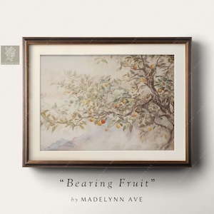 Vintage Apple Tree Art Print Drawing - Charming Neutral Wall Art - Nature Inspired Artwork for Home Decor