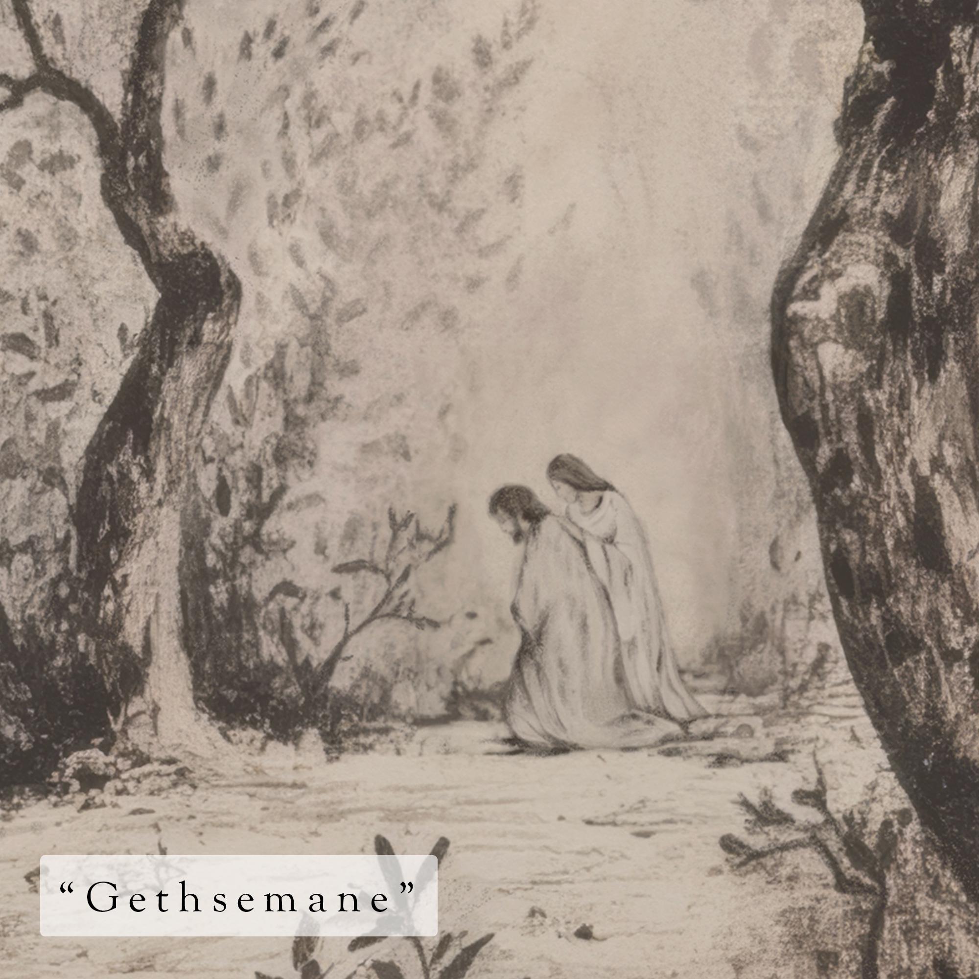 Jesus in the Garden of Gethsemane Art Print - Framed Canvas Christian ...