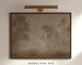 Homeward – Neutral Fall Landscape Unframed Art Print, Earthy Cottage Flow Wall Art for Rustic Modern Homes - Paper or Canvas
