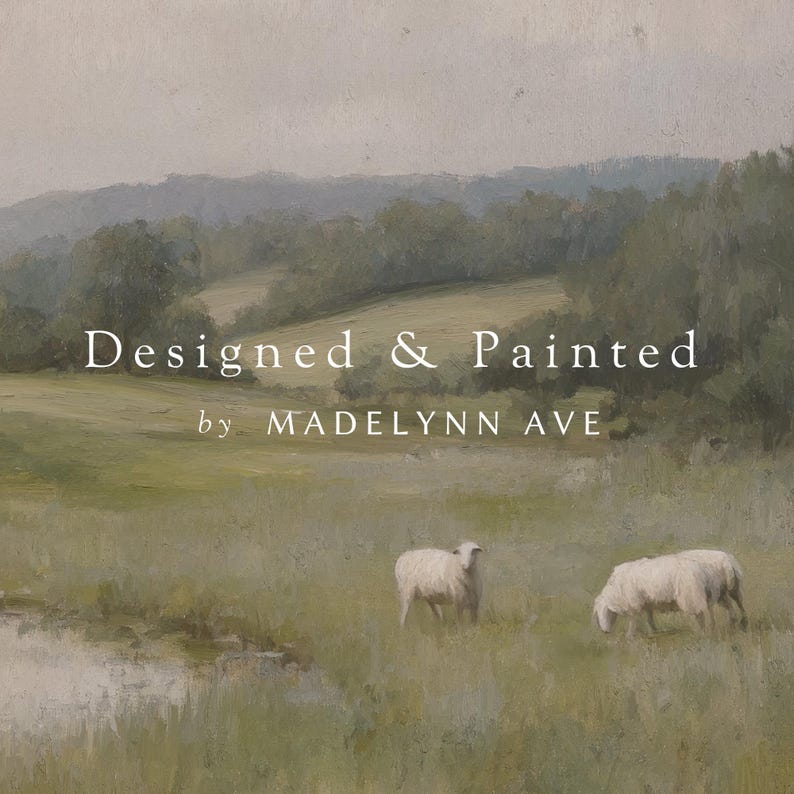 By Still Waters – Christian Unframed Art Print of Sheep in Pasture ...