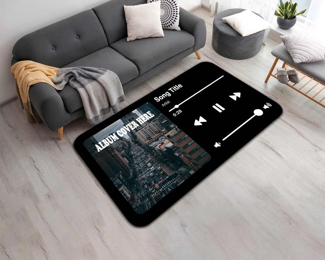 Personalization Dijital Music Rug, Music Carpet, Custom Music Album