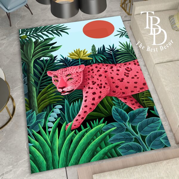 Pink Animal Rug - Etsy