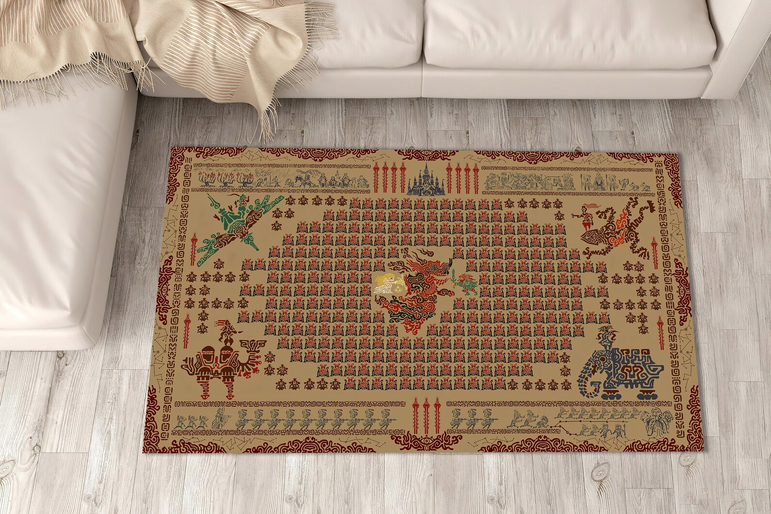 Zelda Map Rug, Zelda Carpet, Zelda Map, the Legend of Zelda Map Decor