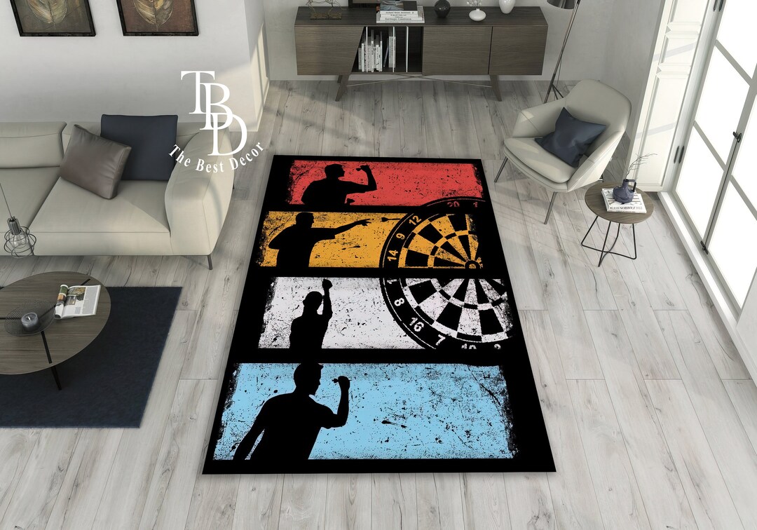 Dart Game Rug, Target Dart Home Decor, Play Darts Design, Kids Room Rug