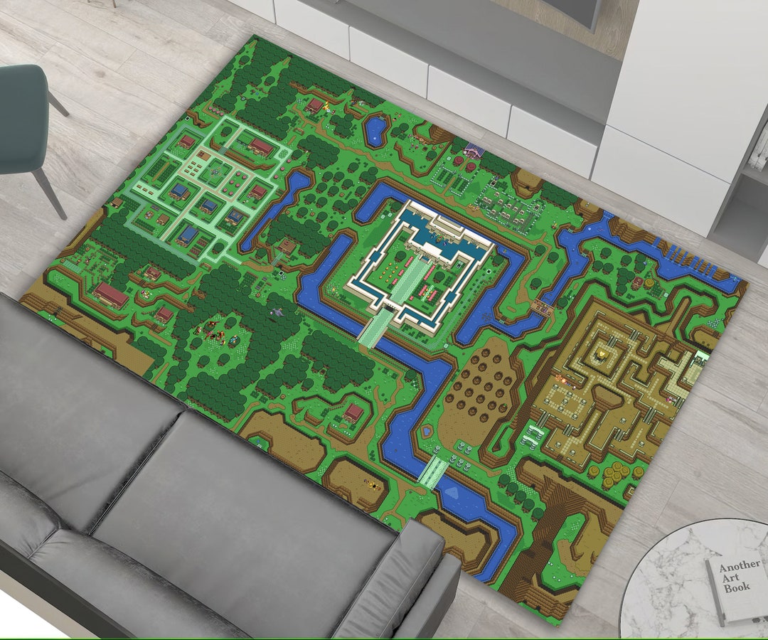Zelda Map Rug Zelda Carpet Zelda Map the Legend of Zelda Etsy