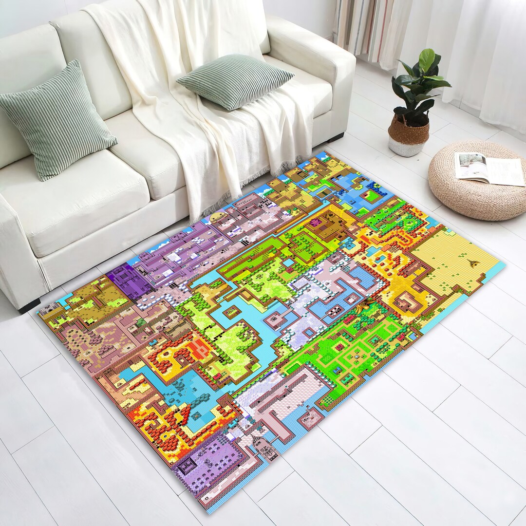 Zelda Map Rug Zelda Carpet Zelda Map the Legend of Zelda Etsy
