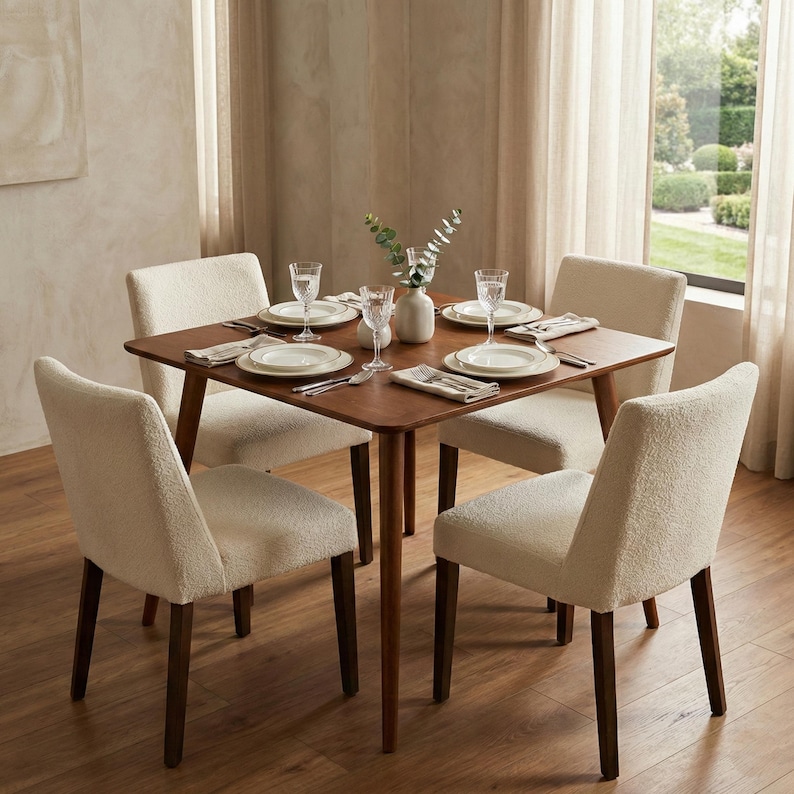 Square Wooden Dining Room Table – Narrow Space Modern Kitchen Dining Table

Small Breakfast Table | Minimal Farmhouse Dining Furniture

This square wooden dining table is thoughtfully designed for small and narrow dining spaces, making it perfect for kitchens, breakfast nooks, apartments, and modern homes. Its clean lines and balanced proportions blend contemporary style with the natural warmth of handcrafted wood, creating a timeless centerpiece for everyday dining.