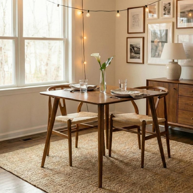 Square Wooden Dining Room Table – Narrow Space Modern Kitchen Dining Table

Small Breakfast Table | Minimal Farmhouse Dining Furniture

This square wooden dining table is thoughtfully designed for small and narrow dining spaces, making it perfect for kitchens, breakfast nooks, apartments, and modern homes. Its clean lines and balanced proportions blend contemporary style with the natural warmth of handcrafted wood, creating a timeless centerpiece for everyday dining.