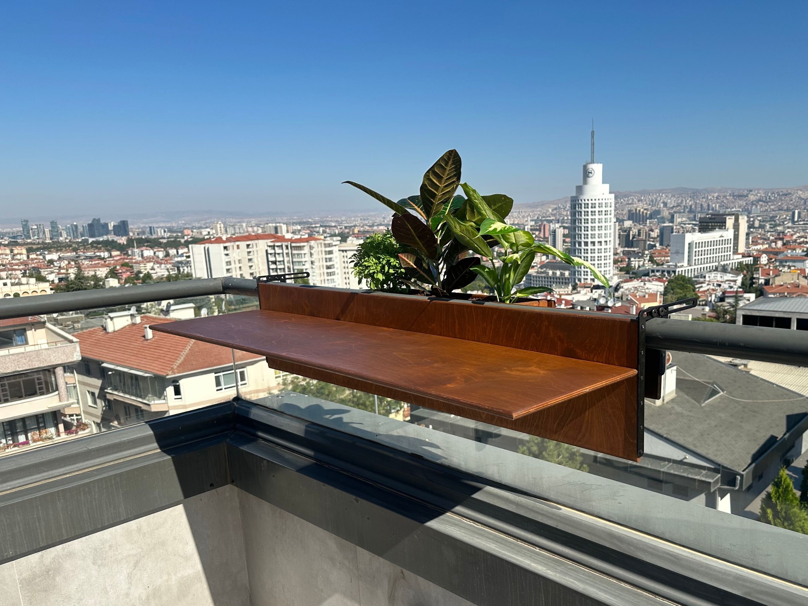 Folding Balcony Bar Table, Railing Deck Table Wooden Pub Rail Tables - Etsy