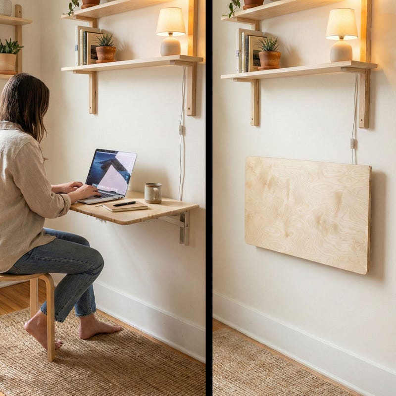 Wall Mounted Murphy Table Foldable Kitchen Table - Etsy