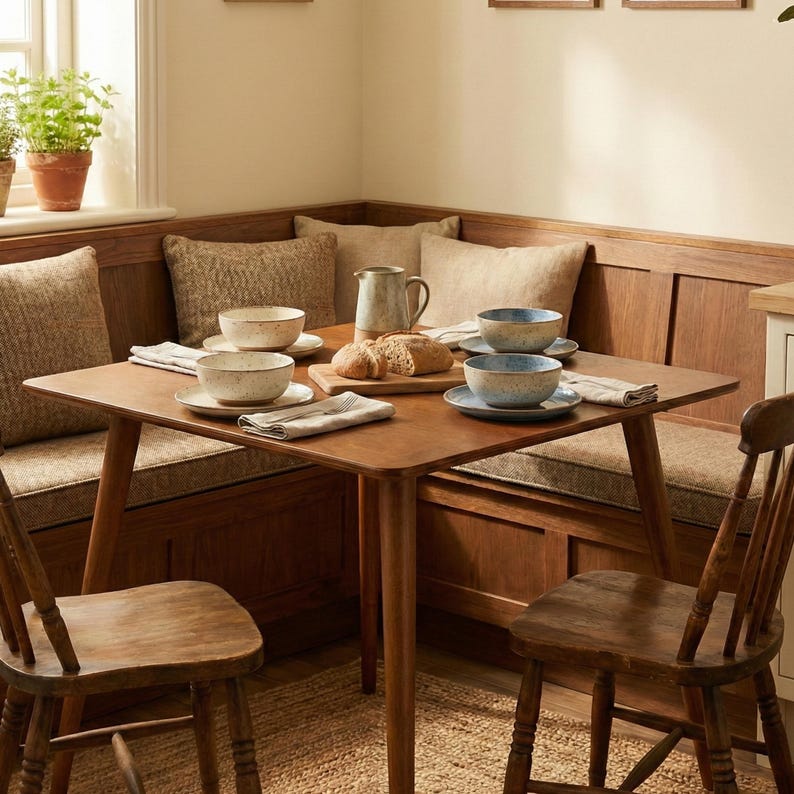 Square Wooden Dining Room Table – Narrow Space Modern Kitchen Dining Table

Small Breakfast Table | Minimal Farmhouse Dining Furniture

This square wooden dining table is thoughtfully designed for small and narrow dining spaces, making it perfect for kitchens, breakfast nooks, apartments, and modern homes. Its clean lines and balanced proportions blend contemporary style with the natural warmth of handcrafted wood, creating a timeless centerpiece for everyday dining.