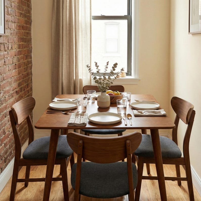 Square Wooden Dining Room Table – Narrow Space Modern Kitchen Dining Table

Small Breakfast Table | Minimal Farmhouse Dining Furniture

This square wooden dining table is thoughtfully designed for small and narrow dining spaces, making it perfect for kitchens, breakfast nooks, apartments, and modern homes. Its clean lines and balanced proportions blend contemporary style with the natural warmth of handcrafted wood, creating a timeless centerpiece for everyday dining.
