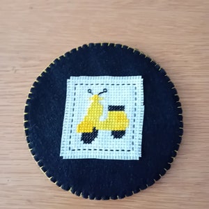 Scooter Moped Vespa Drinks Coaster yellow