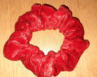 Red velvet hair scrunchie