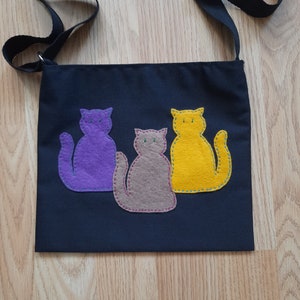 Applique katten handtas