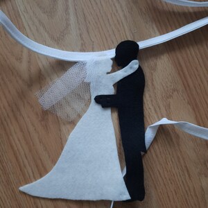Bride and Groom Wedding Bunting - felt