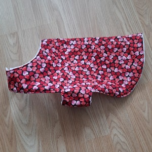 Dog Coat SMALL/MEDIUM, hearts