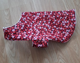 Dog Coat SMALL/MEDIUM, hearts