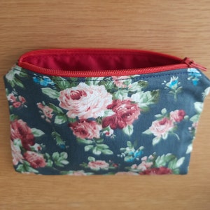 Monedero rosas - gris