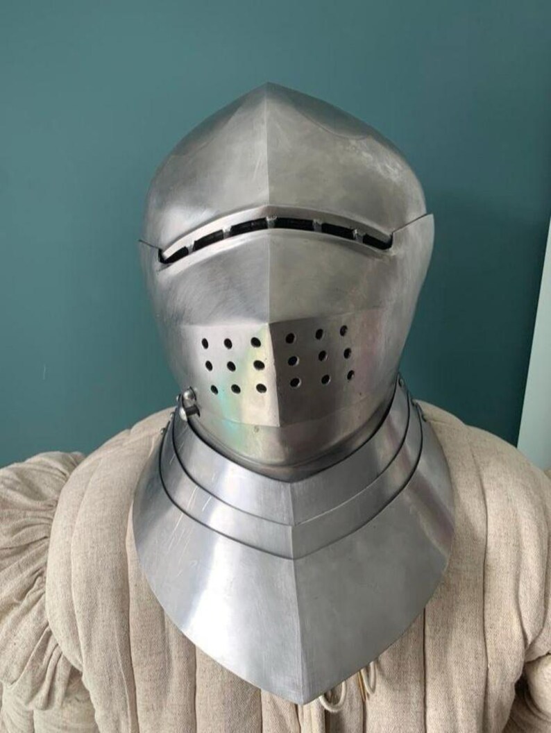 Custom Medieval Chainmail Neck Guard Helmet-sca LARP Fantasy Custom ...