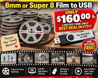 8mm and Super 8 Film to USB Transfer: Frame-by-Frame Digitizing