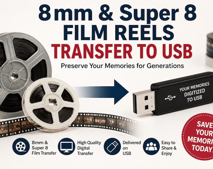 Film Transfer 8mm or super 8 to USB