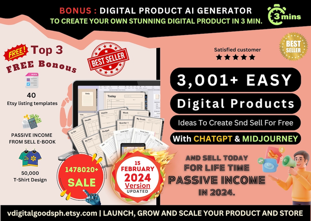 3001 Digital Product Ideas to Sell on Etsy for Passive Income ...