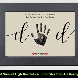 DAD Handprint Footprint Art Craft, Father&#39;s Day Gift  Creative Handprint Footprint Art Kit - Perfect Father&#39;s Day Gift for Dad V01