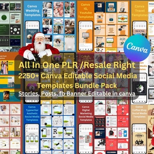 2250+ Modelli Instagram PLR Digitali | Aumenta l'Engagement con Design Canva di Alta Qualità | Modelli per Social Media