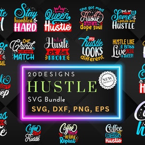 20 Sassy Hustle SVG Bundle: Cricut & Silhouette Designs (Digitaler Download)