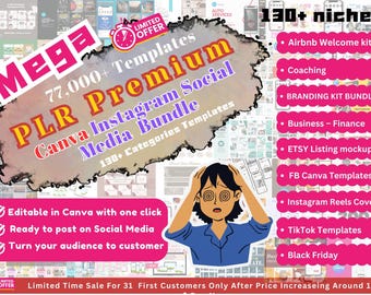 77,000+ Canva Instagram Templates PLR Bundle