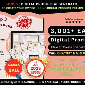 3001+ Etsy Digital Product Ideas: AI Art, E-books, & More (Digital Download)
