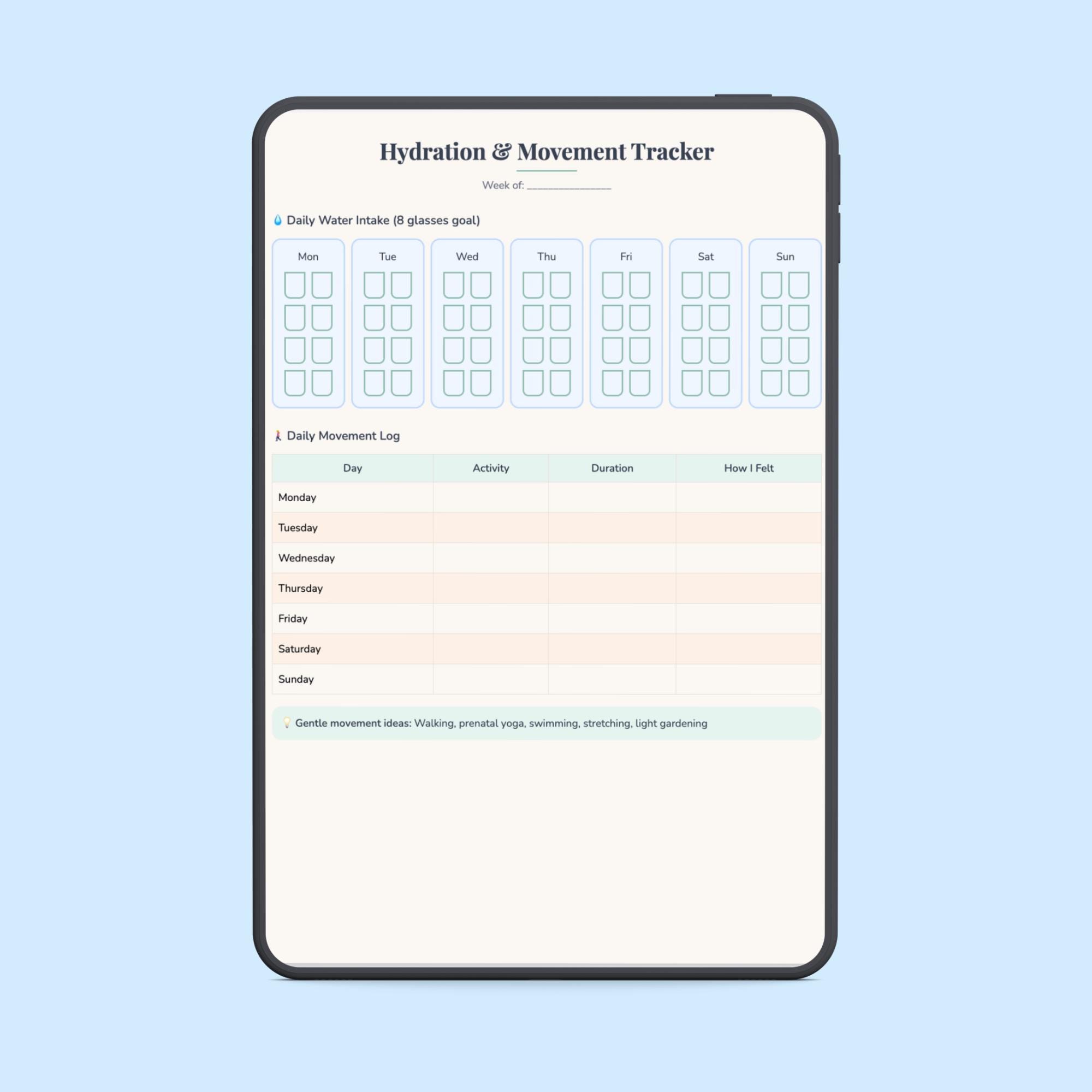 Gestational Diabetes Planner Printable | GD Pregnancy Tracker | Blood ...