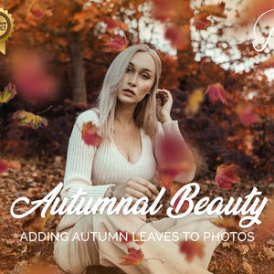 150 Autumnal Beauty Photo Overlay - Fall Leaves, Seasonal Photo Editing, Autumn Photography, Nature Inspired, Portrait Photography, Cozy