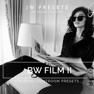 5 BW Film Desktop Presets and Camera Profiles I Black and White Presets I Moody Black and White I Film Noir Presets I Vintage I Portrait