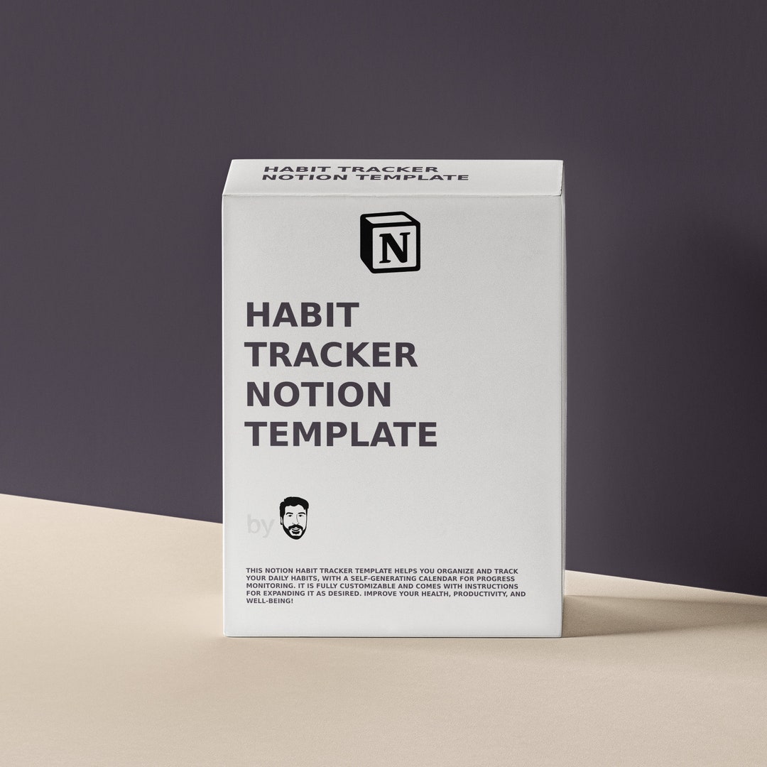 Habit Tracker Notion Template - Etsy