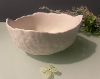Stoney Textured Decorative Bowl- Wavy Organic Bowl - Kitchen Bowl- Jewelry Dish - Key Tray - Minimalist Modern Bowl - Gift for Her