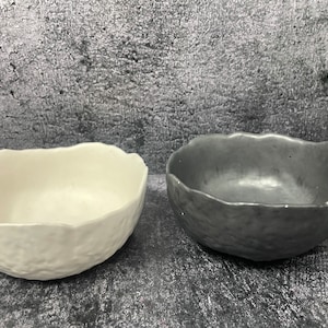 Stoney Textured Decorative Bowl- Wavy Organic Bowl - Kitchen Bowl- Jewelry Dish - Key Tray - Minimalist Modern Bowl - Gift for Her