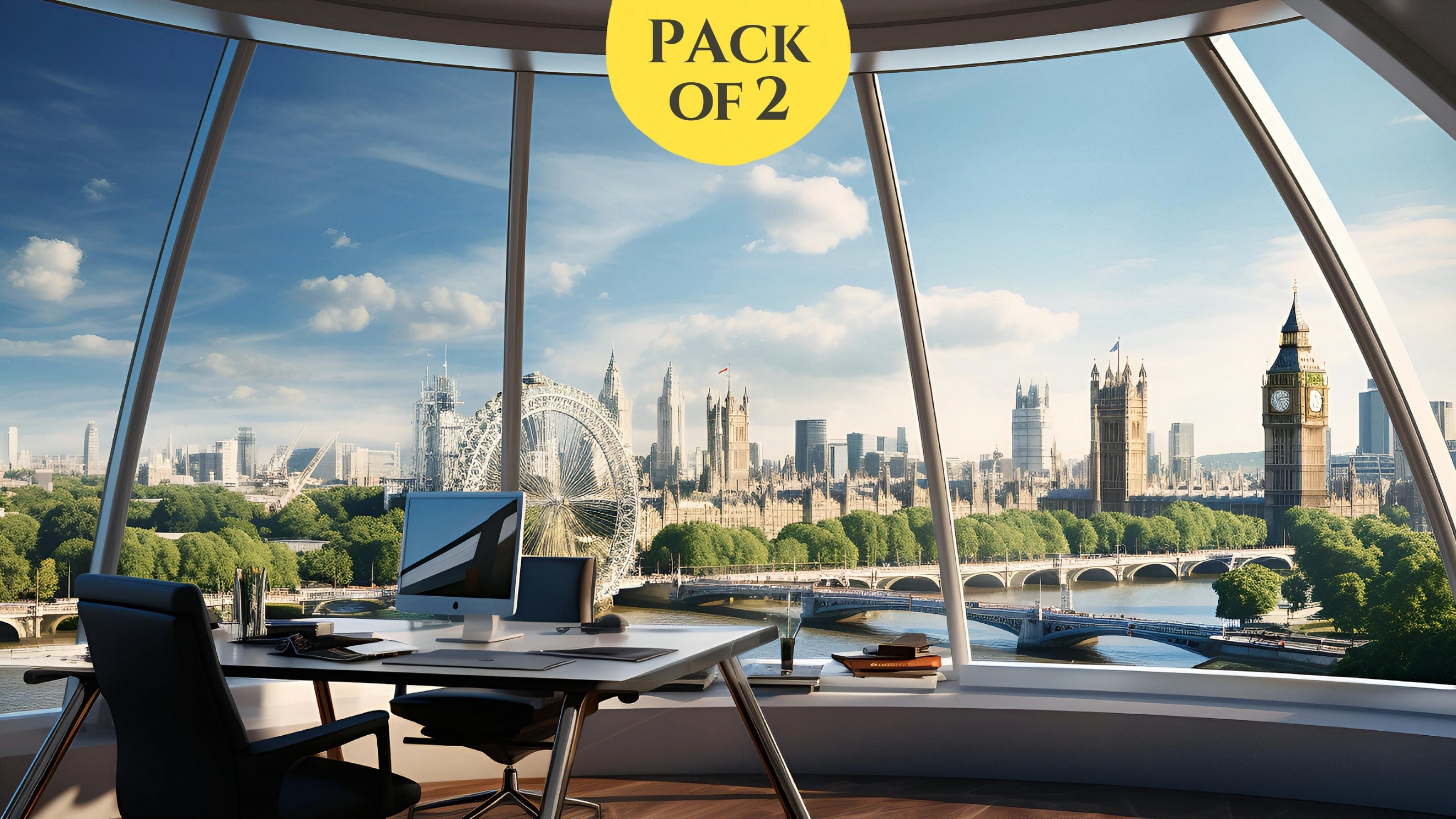 London City View Background, Zoom meeting, Home Office Zoom Backdrop, Virtual background, Blurred Backdrop, English Office,Desktop wallpaper