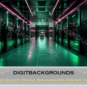 Green Server Room Background, Zoom Meetings, Zoom Backdrop, Gamers ...