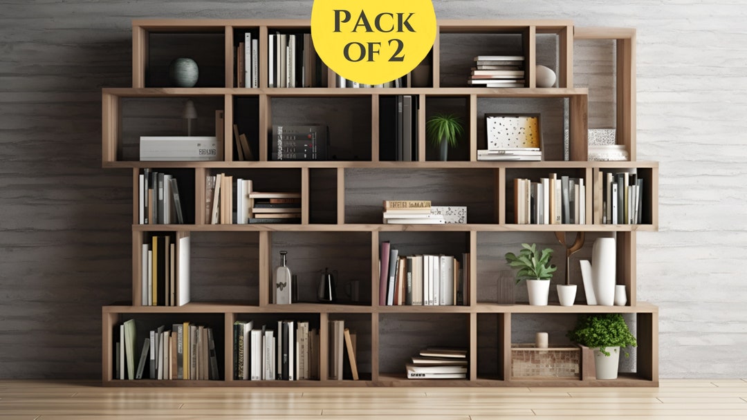Wooden Bookcase Background for Zoom Meetings Home Office Zoom Backdrop