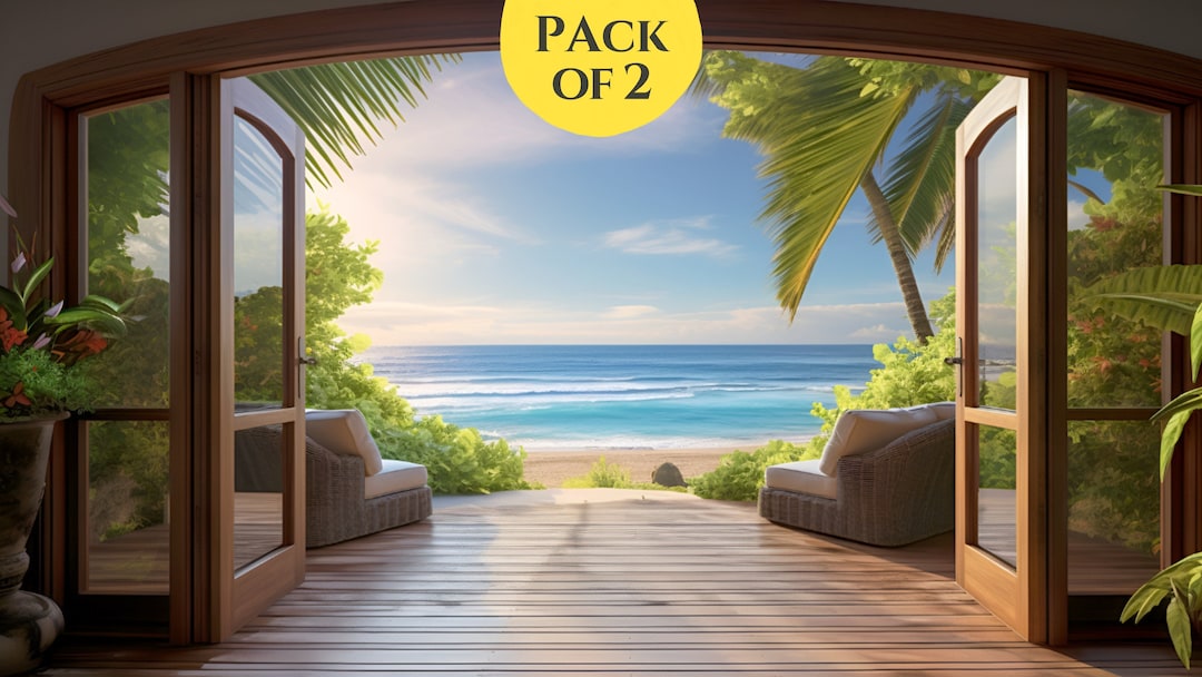 Tropical Background Zoom Meetings Blurred Zoom Virtual Etsy